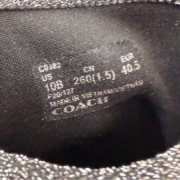 Coach Silver‎ Gray Glitter Stretch Sock Booties Beaded Pointed Toe Heels Size 10 - Picture 8 of 9